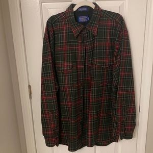 Pendleton 100% virgin wool button down shirt, men’s XL long